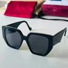 Original kvalitet lyx varumärke solglasögon GG0956S Black Large Frame Logo Temples All-Match Fashion Mens and Womens Glasses UV Protection Size 54-19-145