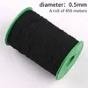 Sewing Notions & Tools 0.5mm core wrapped round elastic Very fine round elastic rope sewing bottom line rubber band large roll black and white color 450 meters