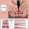 24pcs Fake Short Unhas com cola Manicure de Manicure 220716 de Manicure 220716