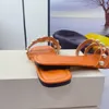 Sandalias de perlas con punta cuadrada para mujer, zapatillas de moda con diseño de marca, zapatos de cuero genuino, novedad de 2022