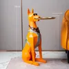 Objets décoratifs Figurines Animal Nordique Grand Atterrissage Chien Statue Sculpture Décor À La Maison Salon Décoration Stockage Organisation Cadeau
