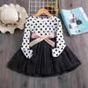 Kids Dresses for Girls 2021 Autumn Winter Girls Dress Long Sleeve Clothing Princess Party Baby Girl Clothes 2-7 Years G220518