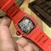 Luxus-Armbanduhr Richa Milles Business Leisure Rm035 Vollautomatische mechanische Uhr Kohlefaserband Herrenuhr Uhren