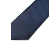 Bow Ties High Quality 2022 Designers Brands Fashion Business 7cm Slim For Men Navy Blue Red Striped Necktie Work With Gift BoxBow