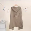 Baby Filt Muslin Cotton Bath Thandels Four Layer Gaze Hooded Cape Tassel Beach Handduk Barn Badrob Cuddle Swaddle