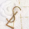 Fashion YSLS Designer Brooch for Women Luxury Gold Jewelry Dames Dames ACCESSORY PINS PIN