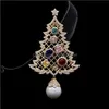 Pimler broşlar mücevher moda klasik Noel yüksek kaliteli köpüklü mticolor kübik zirkonia çam broş pimi erkek ve kadınlar için