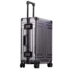 Koffers Top Kwaliteit Aluminium Reisbagage Business Trolley Koffer Tas Spinner Boarding Carry On Rolling 20/24/ 26/29 Inch