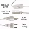 Conector de interruptor do fio do tubo de plugue dos EUA com o cabo de cabana de cabana de alimentação ON OFF para a porta da luz da lâmpada da lâmpada