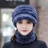 Beanie/Skull Caps Fashion Girl Fur Hat Ladies Natural Real Rex Scarf Set Women's 100% Genuine Visor Hats BeaniesBeanie/Skull Beanie/SkullBea