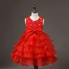 Princess Dress Girls Fashion Dress Bright Diamond Sleeveless Puff Skirt Children's Clothing Dress 3-7 Years Old Girl G220428