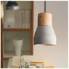 Lampes suspendues Rétro Country Style Macaron Lumières Mini Ciment/Bois Bar Café Lampe Loft Déco Luminaires Suspendus E27Pendant