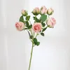 Decorative Flowers & Wreaths 1 Bouquet Beautiful Faux Silk Flower Retro Lightweight Artificial Rose Natural Preserved Fake
