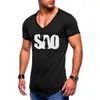 Camisetas de hombre Anime Sword Art Online camiseta impresa para hombre manga corta Slim Fit verano cuello en V SAO Streetwear moda algodón