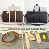 Hot Sell 55cm Classical Men Duffle Bag For Women Travel Bags Men's Hand Luggage Travel Bag Men PVC Leather Handbags Large Cross Body Totes 45-50-55cm