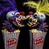 Halloween skräck trädgårdsrum dekoration popcorn clown staty gotisk mördare harts hantverk 3d skrämmande rekvisita yttre rymd demon monster t220801