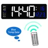 Large Digital LED Display Wall Clock with Remote Control Adjustable Brightness Alarm Clocks with Day Date Temperature for Home Gym Office and Classroom