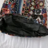 Fashion Indie Folk Embroidery ALine Mini Skirts Chic Geometric Parttern Tweed Vintage Skirt Female 220701