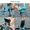Велосипедный алюминиевый сплав-держатель телефона против скольжения велосипедные мотоцикл GPS Clip Universal для iPhone Xiaomi Samsung автомобильные аксессуары