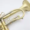 Trompette professionnelle Bb Tune en laiton plaqué or, Instruments de musique professionnels avec étui