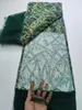 عالي الجودة من النسيج الخضراء من الدانتيل الخضراء 2022 أزياء الترتر الفرنسي الأربطة الفرنسية للحزب النيجيري