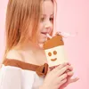 NEW Summer Cute Donut Ice Cream Water Bottle with Straw Favor Creative Square Watermelon Cup Portable Leakproof Children's Day Gift