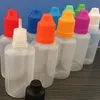 Colorf PE DropperボトルL 5ML 10ml 15ml 20ml 30ml 50ml針のチップカラーチャイルドキャップシャープチッププラスチックエリキッドドロップDeli6944337