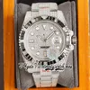 RRF Последние CF86348 A2836 Automatic Mens Watch TW126610 BL116610 Изумрудные квадратные бриллианты Безель 41 мм 904L Стальной ледяной бриллиантовый браслет.