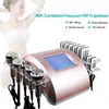 Cavitazione 80K RF a diodi a vuoto Laser Lipolaser Deliving Machine Liposuzione Ultrasonica Riduzione della cellulite Riduzione Radio Frequenza Macchine per il sollevamento della pelle 6 maniglie