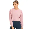 Camicia da yoga da donna Camicetta a maniche lunghe Sport Palestra Crop Top T-shirt da corsa sexy Fitness Felpa da allenamento invernale Abbigliamento sportivo da esterno