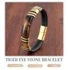 100% natuurlijke boog tijgeroog voor mannen charme roestvrij staal accessoires armbanden 2021 vrouwen armband mode-sieraden geschenken