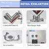 Máquina mezcladora de polvo VH 50L, equipo de procesamiento de alimentos, cilindro asimétrico en forma de V de acero inoxidable, máquina mezcladora de cereales con tuerca
