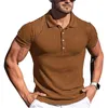 Polos para hombre Camisas de hombre de punto de manga corta casual de verano Polos Slim Solid Men camiseta Polo Homme S-5XL Ropa de hombre 220727