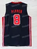 8 Scottie Pippen 1992 1996 Команда US США игры Dream Team Баскетбол Майки для баскетбола Джерси Размер S-XXL