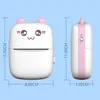Impresoras térmicas portátiles Epacket mini gato impreso papel po bolsor de bolsillo térmico 57 mm impresión inalámbrica BT 200dpi Android iOS Printer312Z324M