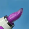 Massaggiatore giocattolo del sesso Ventosa per capezzoli in silicone Clitoride Succhiare Leccare la lingua Riscaldamento Dildo Vibratore Giocattoli per donna