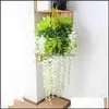 Plante artificielle Glycine Fleur Maison El Restaurant Jardin Tenture Arche De Mariage Plafond Décoration Rotin Diy Drop Delivery 2021 Decora