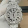 Digner Watch Custom Luxury Iced Out Fashion Montre mécanique Moissanit e Diamond free ship