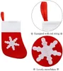 Mini Christmas Stocking Gifts Bolsa Bolsa de doces de Natal Tree Ornament Sock X-Mas Dinnerware Capa Bolsa de talheres em casa Decoração por atacado