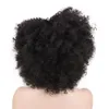 Afro perwersy fala spiral curl peruki afrykańskie czarne peruki kręcone włosy