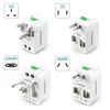 Wholesale US to EU Europe Universal AC Power Plug Worldwide Travel Adapter Converter 100-240V with Package