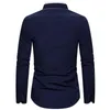 Men's Casual Shirts Turn Down Collar Shirt For Men Dressy Color Turndown-Collar Long Slim Sleeve Top White T PackMen's