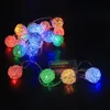 Strings Luzes de cordas Takraw Rattan Balls Sepak 2m Bulbs Garlands Fence Christmas Wedding Party Decorlled Ledled Led Led