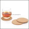Coffee de caf￩ natural tapete redondo madeira resistente a corti￧a Coaster Tea Drink Decor Decora￧￣o por atacado entrega 2021 Mats Decora￧￣o