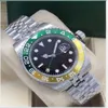 럭셔리 시계 New Crown GMT 126710 BLRO 40mm Jubilee Ceramic Bezel 시계 노른 강철 팔찌 자동 패션 남성 시계 사파이어와 빛나는