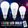 LED RGB Lamp Bulb 5W 10W 15W LED LAMPADA E27 LUZ DE CONTROLE SMARTA DIMMÁVEL SMARTA 110V LAMP