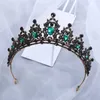 머리 피치 모조 다이아몬드 크리스탈 신부 헤드 ​​피스 신부 웨딩 액세서리를위한 Tiaras Crowns 신부 보석 액세서리