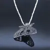 Pendant Necklaces 2022 Black Oval Stainless Steel Natural Stone Chain Necklace Men/Women Silver Color Moth Jewery Bijoux Femme N4402S04 Elle