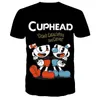 Herr t-shirts 3d cuphead mugman barn t-shirt tryck flickor pojkar barn toppar kläder baby tshirts män kvinnor kläder