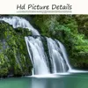 Abstract Greentrees Mountain Waterfall Painting on Canvas Lanscape Prints and Posters Wall Art for Living Room Home Decoration